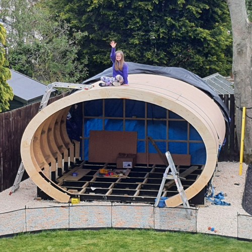 Oval glamping pod garden - glamping, room