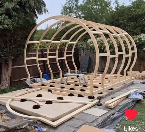 Oval rounded glamping - rounded, pod